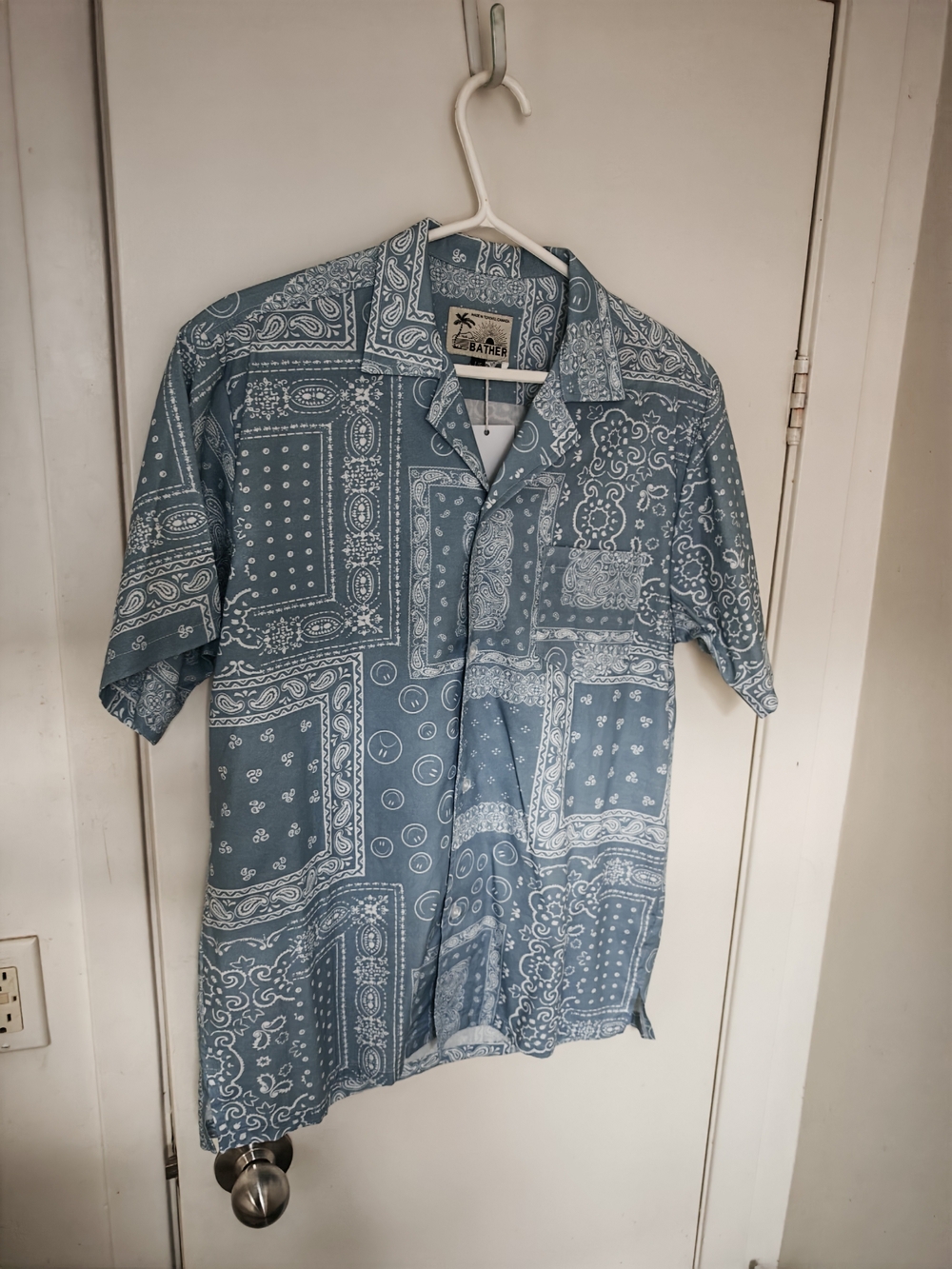 Bather Blue Bandana Print Shirt -Large